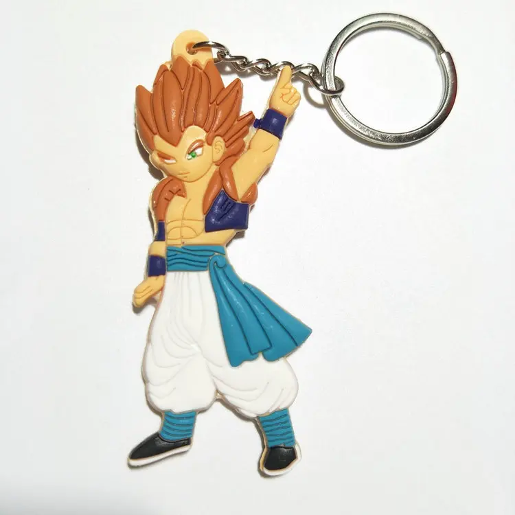 Мультфильм брелок с надписью Dragon Ball Sun Wukong Kobayashi брелок Супер Saiyan Kimetsu No Yaiba подарок кулон ПВХ мягкий клей брелок - Цвет: 8