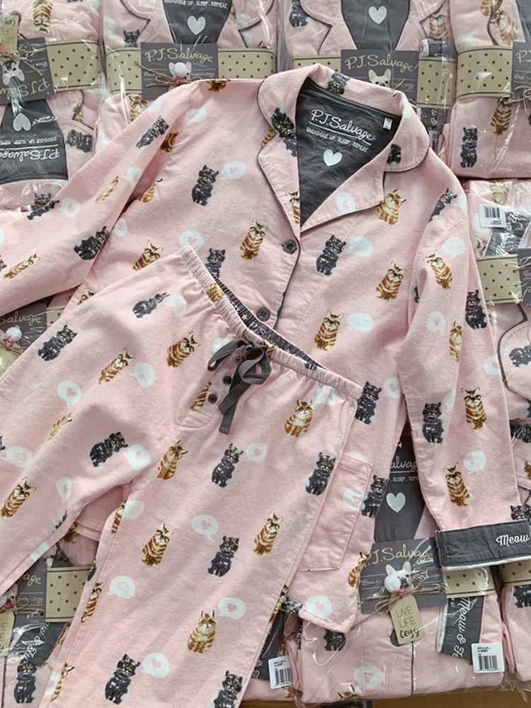 Женский пижамный комплект с мультяшным рисунком, женская одежда, пижама, женское нижнее белье, Женский Топ с рукавами