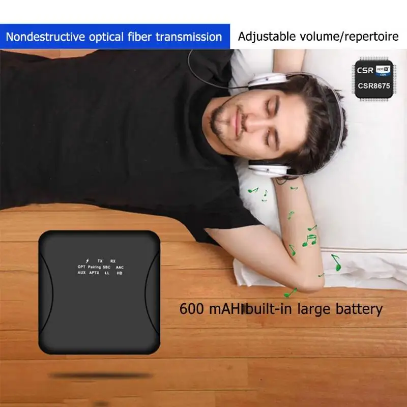 3,5 мм HD Bluetooth 5,0 музыкальный аудио передатчик приемник 2 в 1 Aux aptX оптический адаптер для ТВ автомобиля HD LL низкая задержка