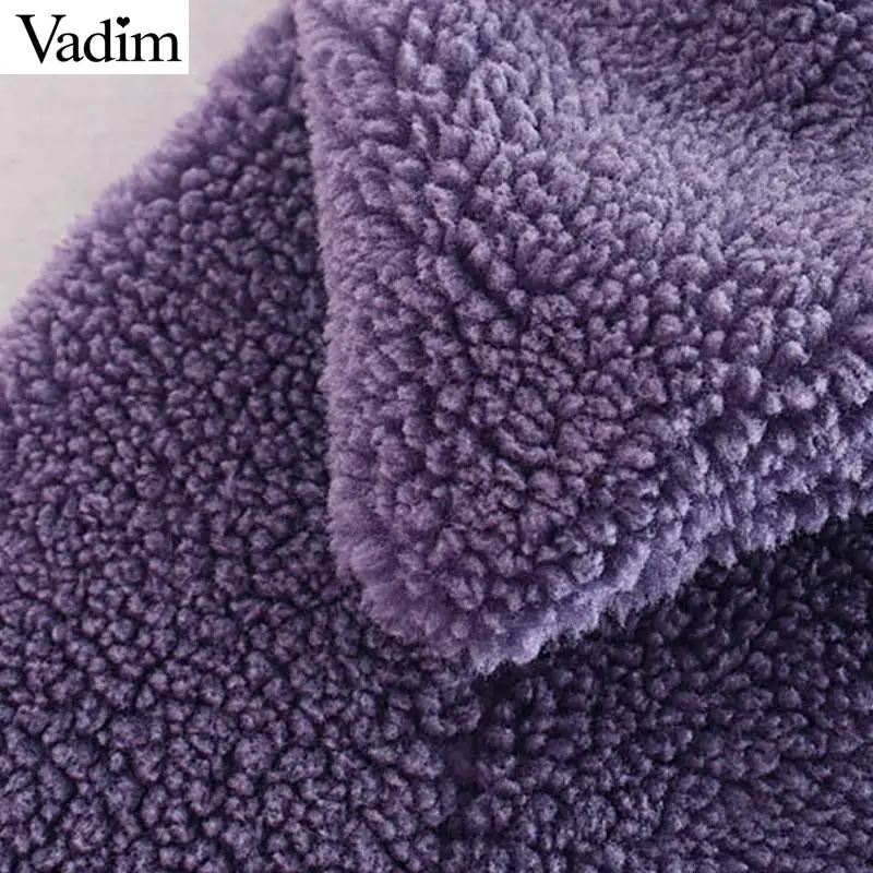 Женское элегантное платье vadim теплое пальто с искусственным мехом куртка на молнии с карманами и отложным воротником с длинными рукавами Женская Удобная Повседневная Верхняя одежда Топы CA530