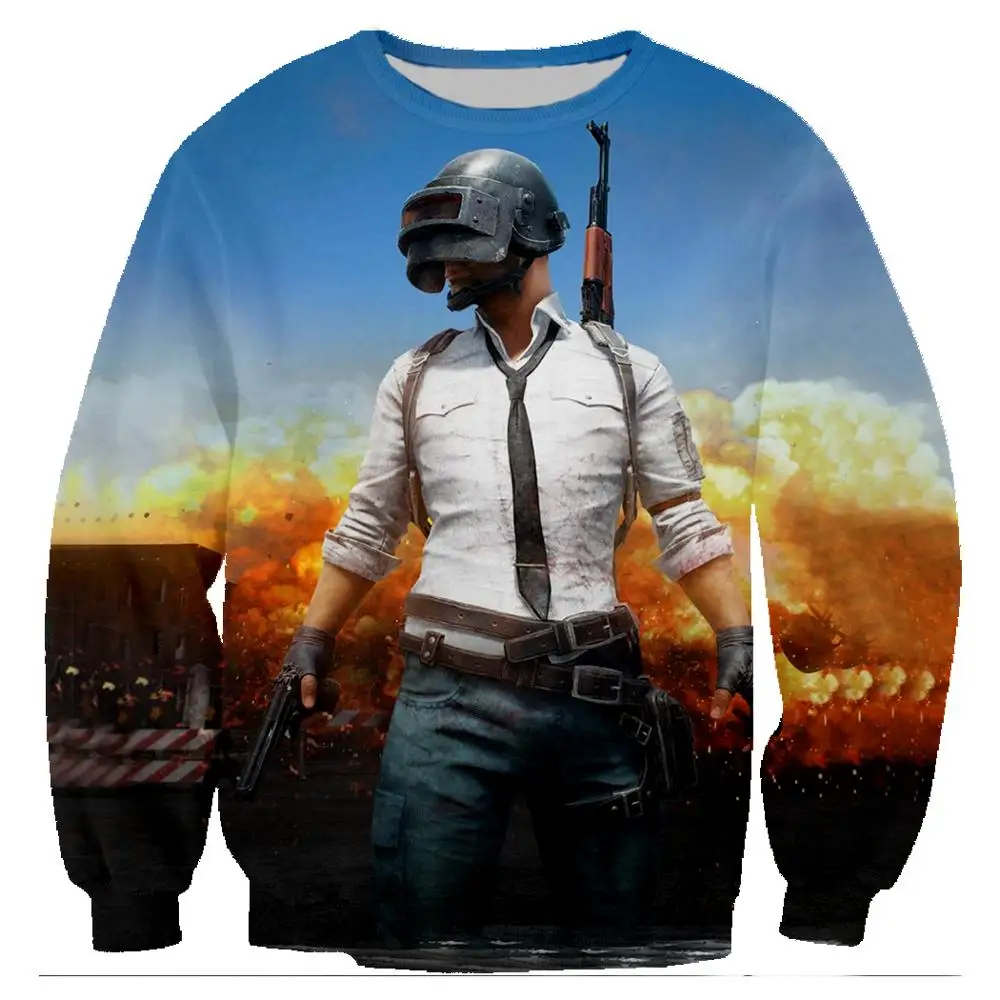 12 Толстовки с 3D принтом, популярная игра PUBG Harajuku, Мужской пуловер, толстовки с длинным рукавом, с круглым вырезом, уличная толстовка, одежда, Sudaderas, 5XL - Цвет: 12