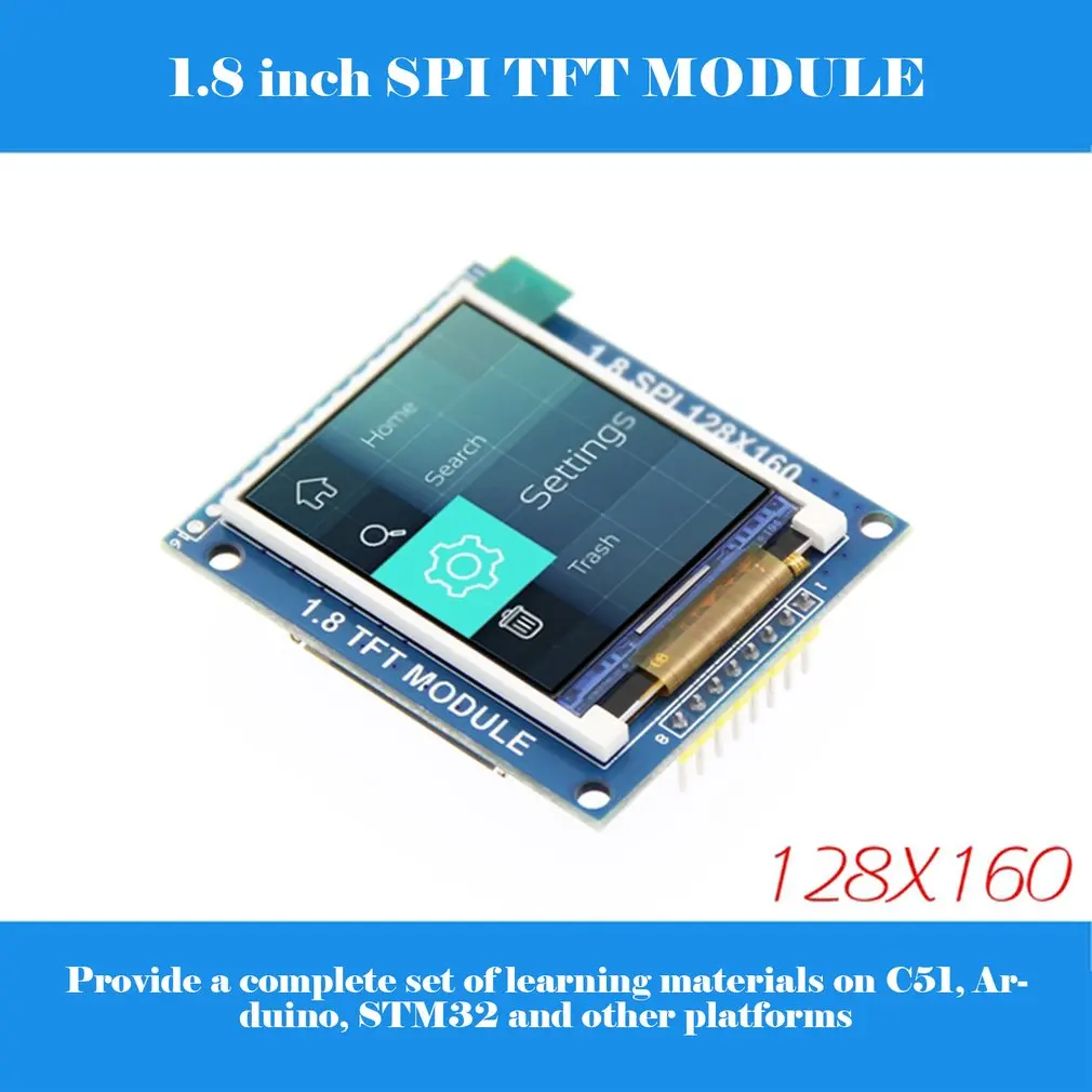 1,8 дюймов TFT SPI Серийный ЖК-дисплей Разрешение 128*160 1,8 дюймов ЖК-дисплей модуль с слотом для sd-карт 2 Белый светодиодный драйвер IC ST7735S