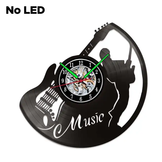 MCDFL Vinyl Record Wall Clock Modern Design Home Living Room Decoration Watch Clocks Object House Minimalist Decor Accessories W1038-NO LED