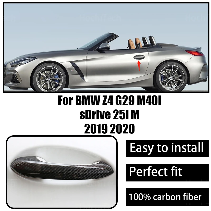 

Real Dry Carbon Fiber Car Door Handle Cover Trim for BMW Z4 G29 M40i SDrive 25i M 2019 2020