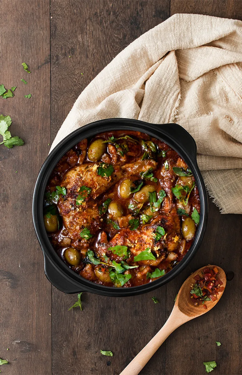 Марокканская кастрюля Tajine рисовый суп тушеный горшок бытовой открытый огонь Высокая Термостойкая керамическая мелкая Taji pan Tagine