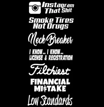 

For 7 Jdm Car Sticker Decal Pack/Lot Euro Low Racing Drift Boost Funny Turbo