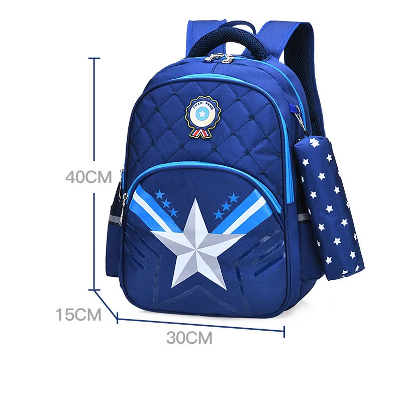blue small Новая школьная сумка для девочек и мальчиков, детский ортопедический рюкзак, детский нейлоновый водонепроницаемый рюкзак с мультяшным принтом, школьная сумка для начальной школы - Цвет: blue small