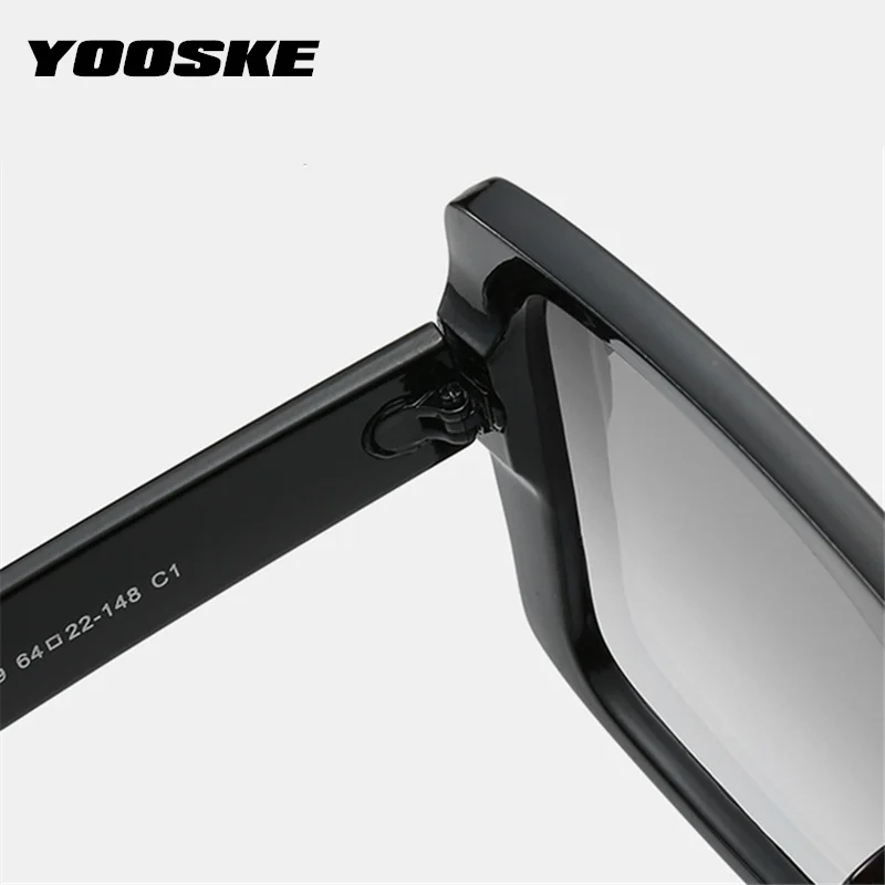 YOOSKE Squar One-piece Sunglasses Women Men Brand Design Oversized Sun Glasses Ladies Gradien Shades Eyewear UV400