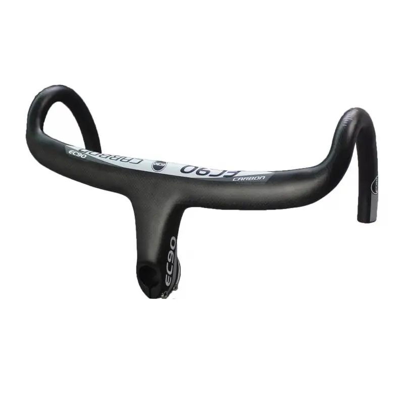

Exclusive EC90 Carbon handlebar road bicycle handlebar integrated handlebar and stem 3K ultralight fall handlebar cycling parts