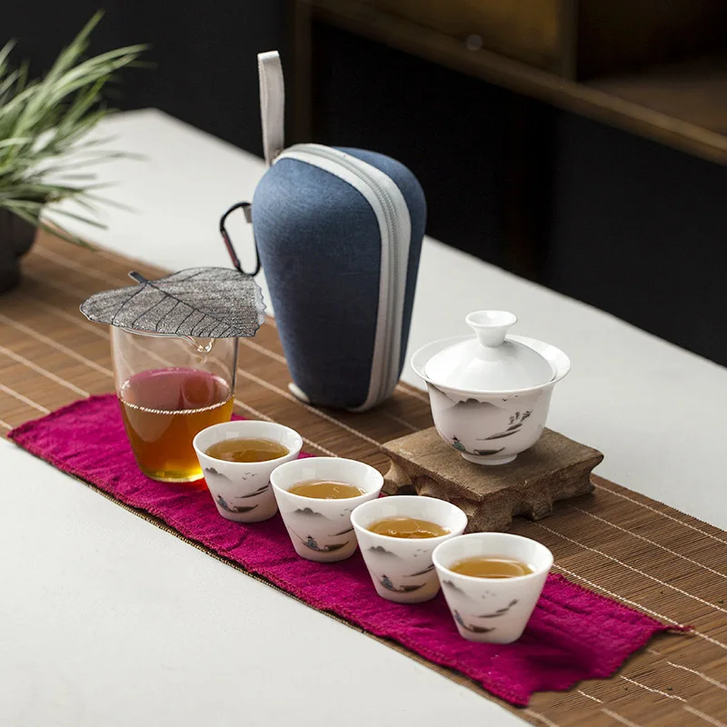 Керамический чайник Gaiwan teacups Gaiwan, чайная чашка для Пуэр китайский заварочный чайник портативный дорожный чайный сервиз, кружка для вина - Цвет: C