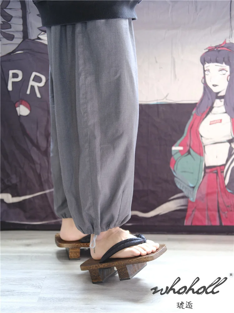 Sommer Mann Slipper Japanische Geta Holz Clogs Sandalen Samurai Cosplay Schuhe Frauen Mann Flip-Flops Dicken Boden Plattform Schuh – Detail 11