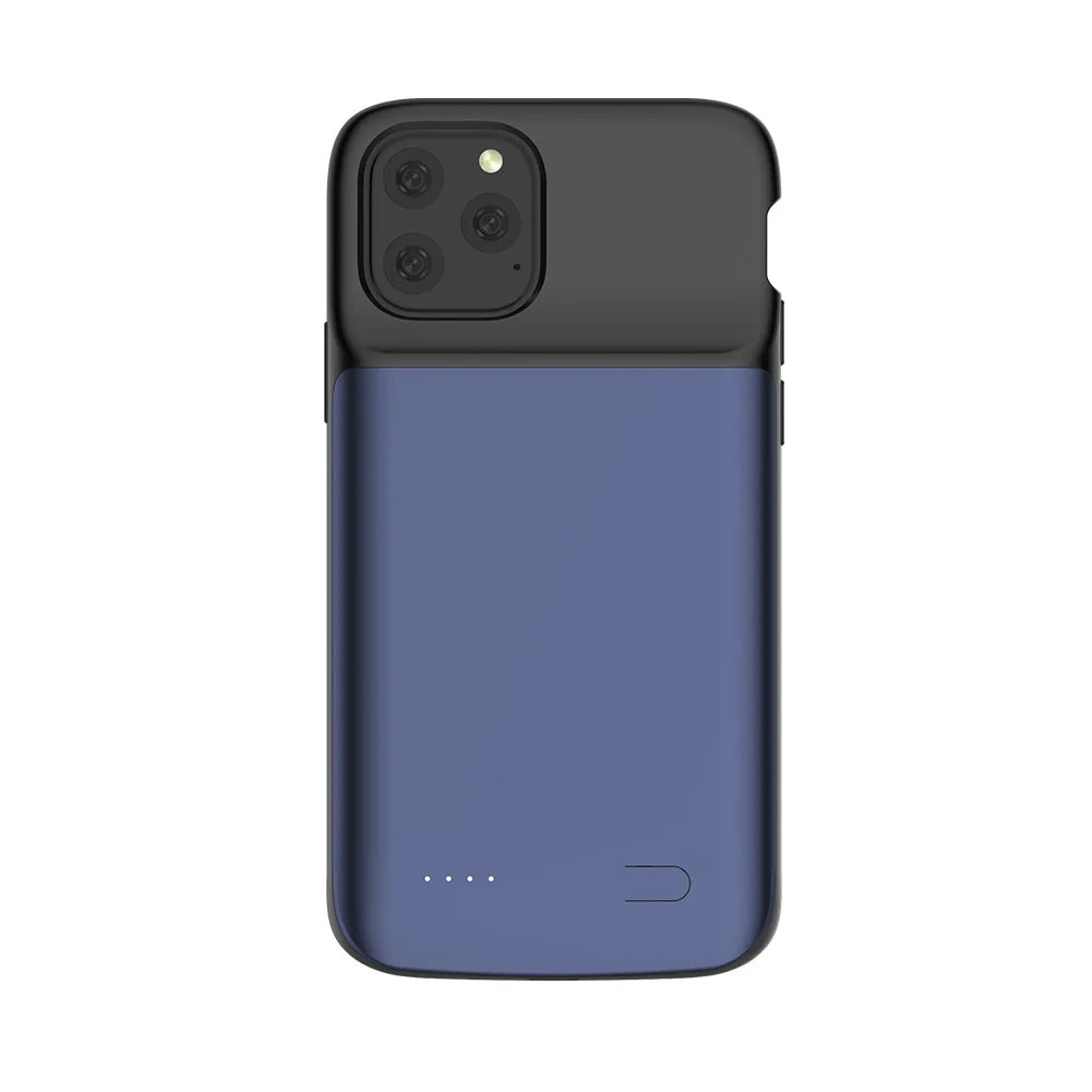 Blue 5000 мАч для iphone 11 Pro Аккумулятор max зарядное устройство чехол Ультратонкий портативный Банк питания - Цвет: Blue