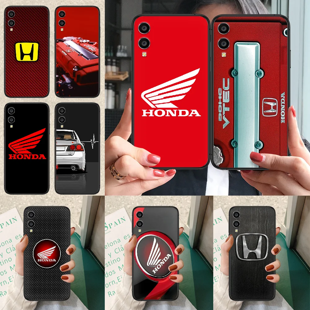 

JDM Honda logo Phone case For Huawei Honor 6A 7A 7C 8 8A 8X 9 9X 10 10i 20 Lite Pro Play black shell fashion cover tpu bumper