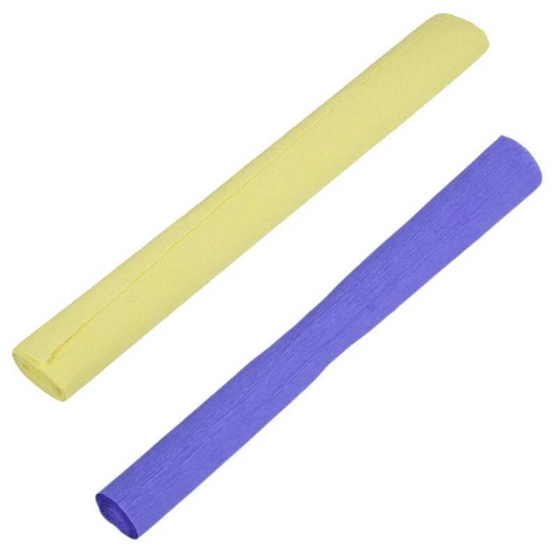 

2 Roll DIY Flower Packing Crepe Papers Handmade Materials Crinkled Paper for Birthday Wedding Party Decoration 250X50Cm , Light