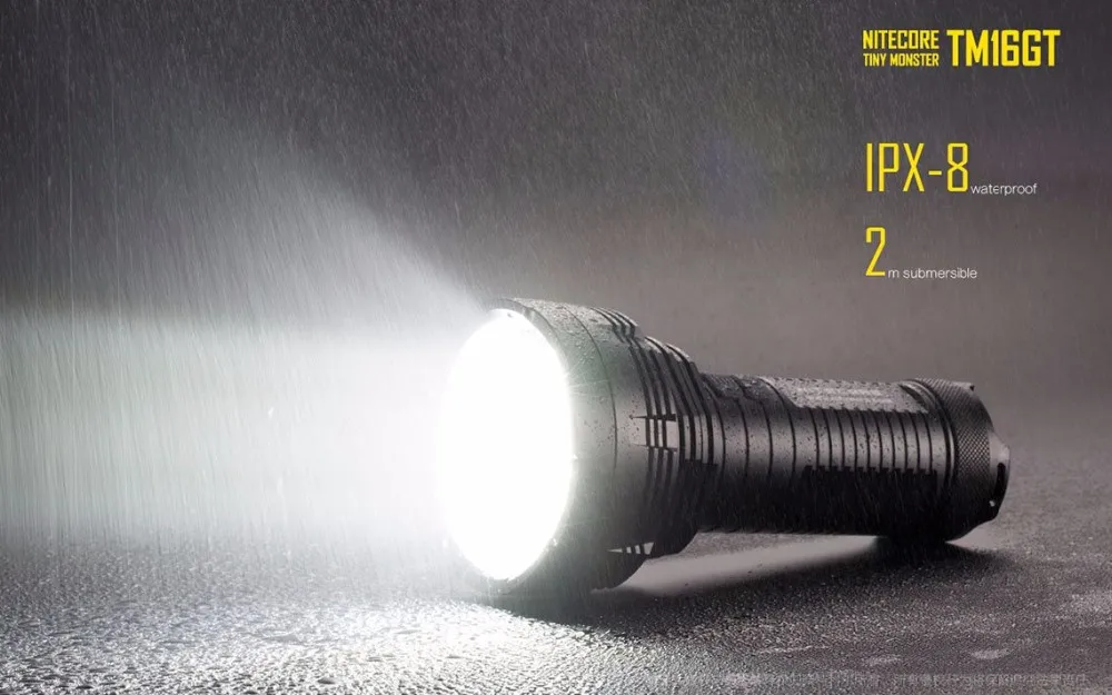 NITECORE TM16GT ручной прожектор 4* CREE XP-L HI V3 светодиоды Макс 3600 люмен фонарик луч бросок 1003 м уличный фонарь