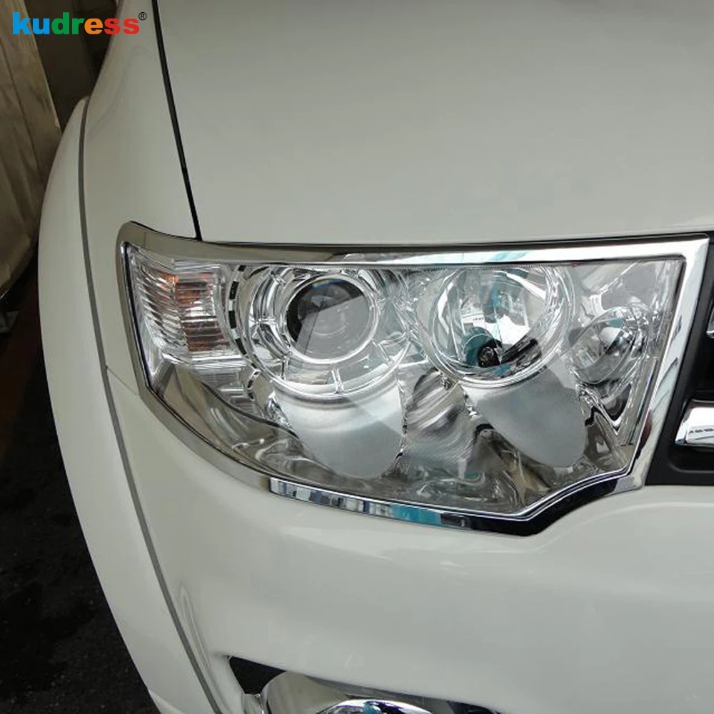 Для Mitsubishi Challenger Pajero Montero Sport 2011 2012 2013 2014 Chrome передняя крышка головки светильник