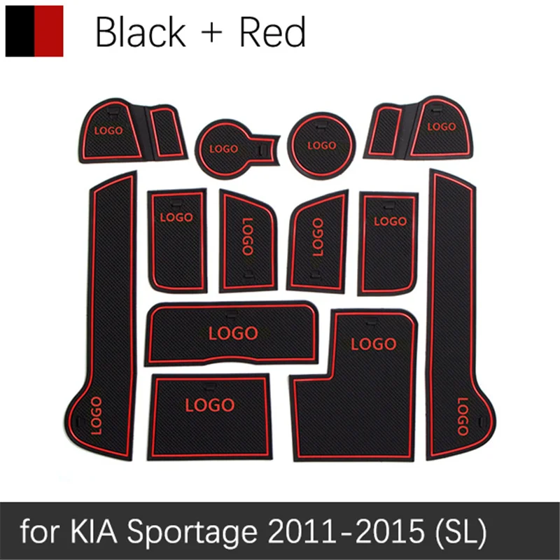 Автомобильный Гаджет коврик для Kia Sportage 2011 2012 2013 MK3 SL R аксессуары гелевая накладка резиновый слот для ворот коврик для чашек Tapis Voitur