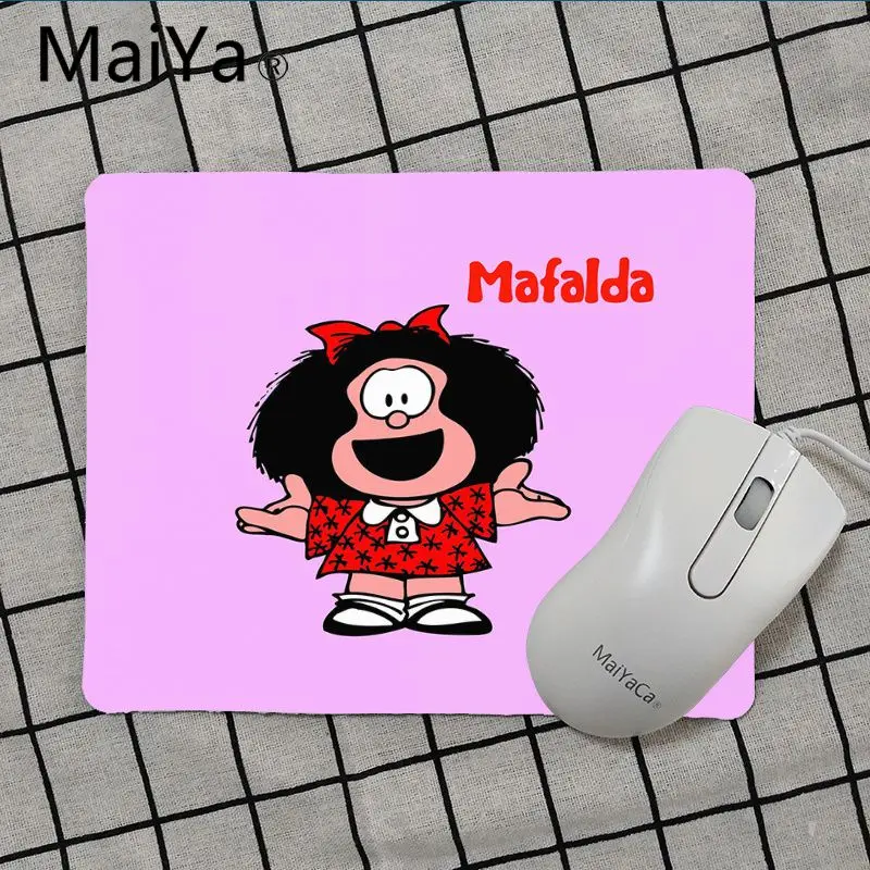 No Lock Edge18x22cm Maiya, высокое качество, Mafalda, для девочек, сделай сам, дизайн, игровой с узором, коврик для мыши,,, игровой коврик для мыши - Цвет: No Lock Edge18x22cm