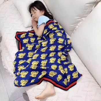 

315g 100% cutton Styles Premium children bedding blanket air-conditioner blanket high-end blanket kids children knitted blankets