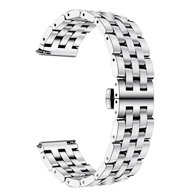 Silver CARPRIE, 1 шт., черный, серебристый, нержавеющая сталь, умные часы, сменный ремешок для часов, ремешок, браслет для AMAZFIT GTR, 47 мм, 907 - Цвет: Silver