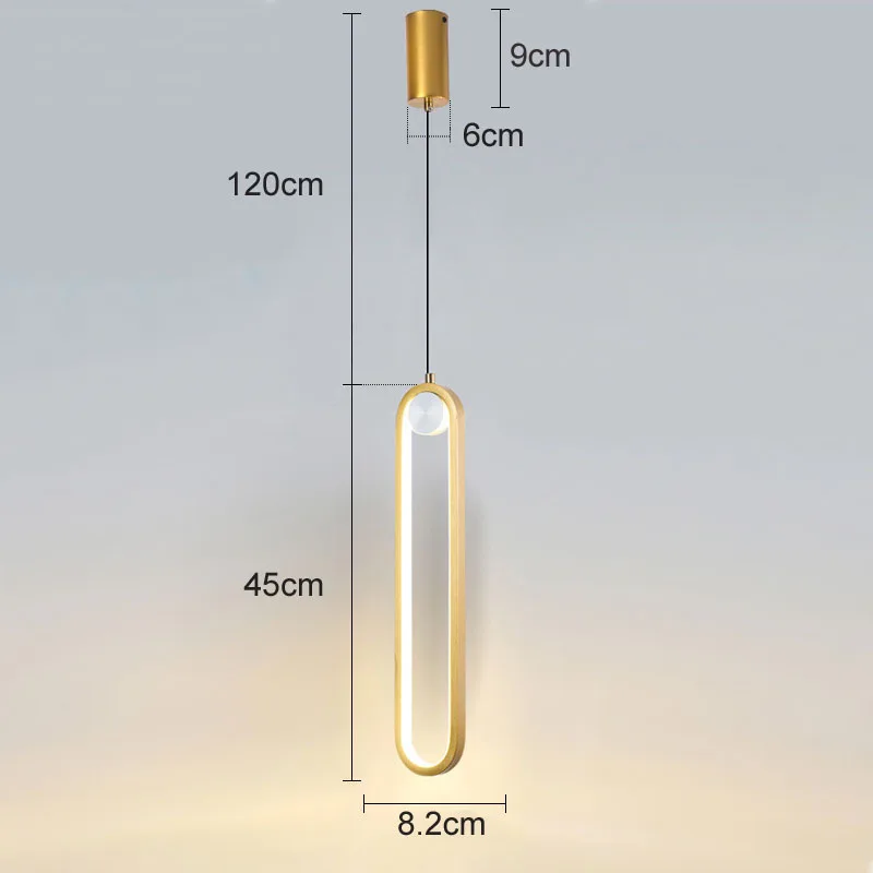Moderno e Elegante Ouro e Preto Lâmpadas para o Quarto Sala de Estar Alumínio Pingente Lâmpada Minimalista 12w Led Pendurado Café Bares 45cm 10 Luzes e Iluminação