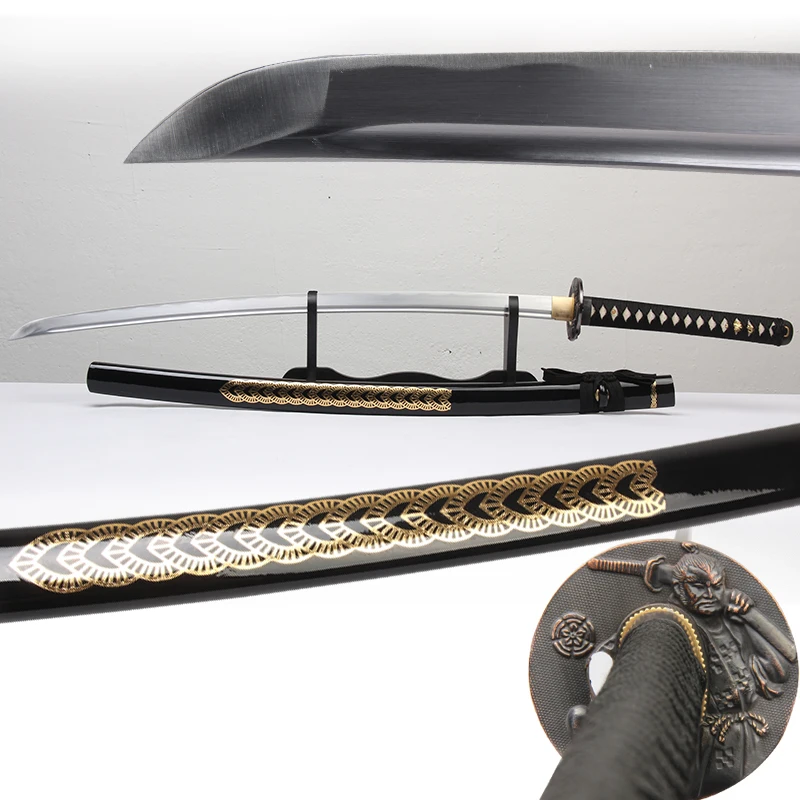 

Japanese Katana Sword 1045 carbon Steel handmade blade swords battle ready espadas sharp cuttingpractice knife samurai Guard