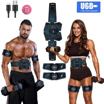 

Portable Abs Stimulator Muscle Toner Rechargeable Muscle Trainer Ultimate Men Women Abdominal Work Out Fitness Workout Equipment