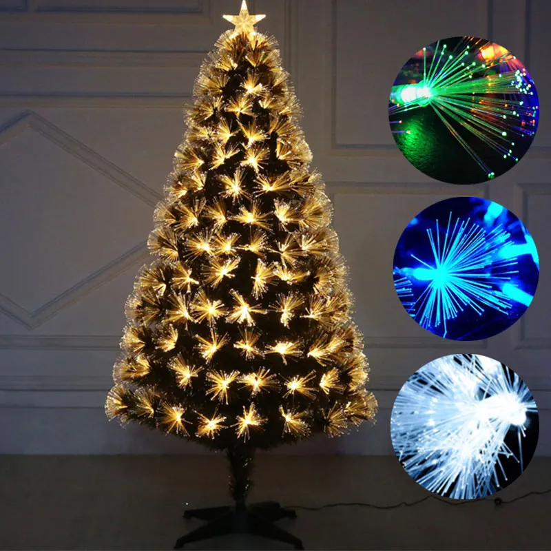 Декоративные рождественские фонарики Оптическое волокно Фея свет гирлянды праздничные светодиодные лампы для украшения дома сада 10 м 100 светодиодный s AC220V