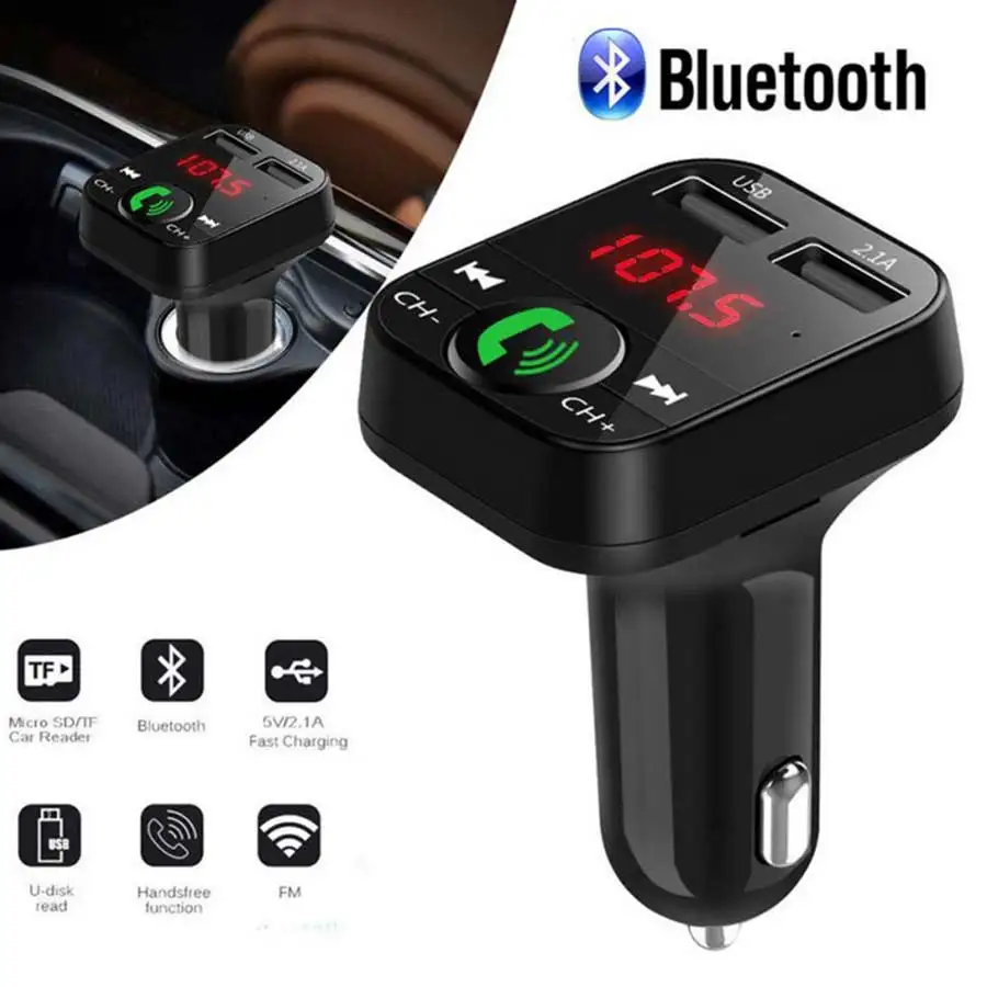 

LCD Car Handsfree Wireless Bluetooth Kit FM Transmitter Car MP3 Player USB Charger FM Modulator Car Accessories Audio Cabl