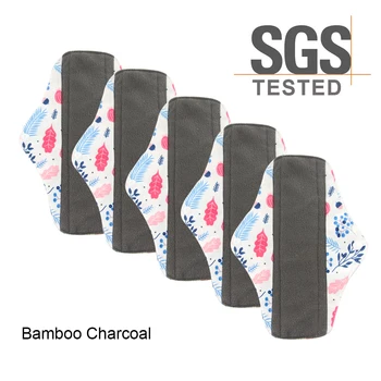 Assorbenti mestruali riutilizzabili da donna Fodera per slip lavabile in fibra di carbone di bambù Assorbenti in tessuto a tenuta stagna 1