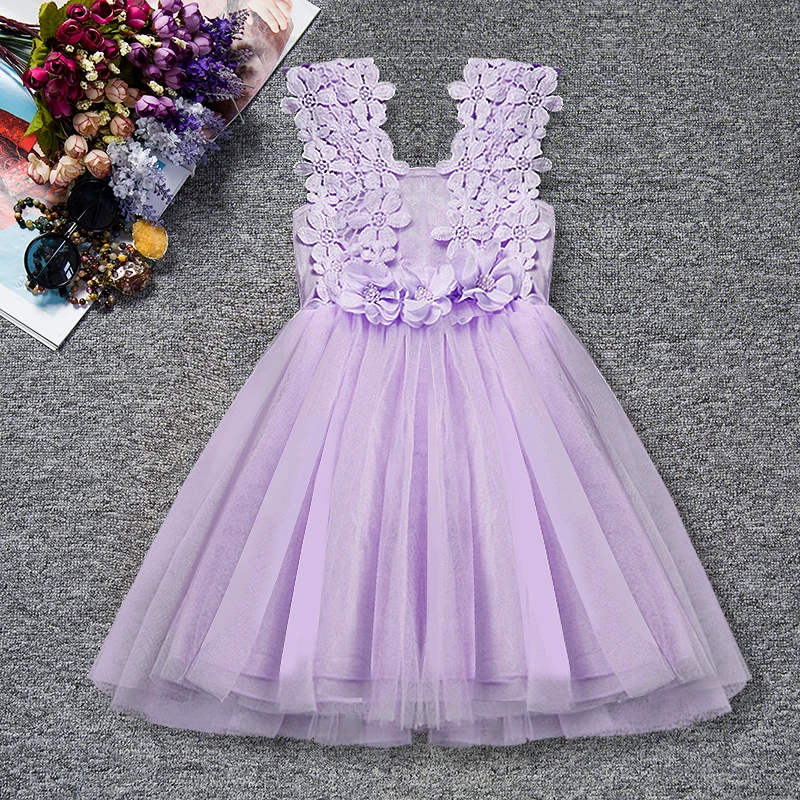 Baby Girls Carnival Outfits Newborn Infant My First Birthday Tutu Dress Up Baby Carnival Flower Lace Dress Christening Wear