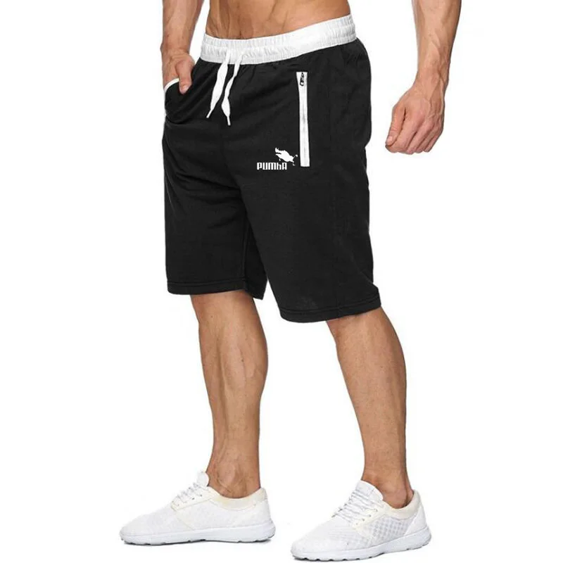 

New Fashion PUMBA Letter Print Men Sporting Beaching Shorts Bodybuilding Sweatpants Fitness Short Jogger Casual Gyms Men Shorts