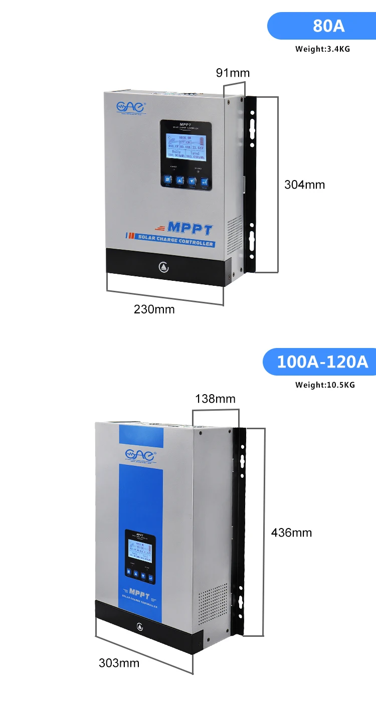 Controlador de Carga Solar para Casa Controlador de Sistema Híbrido Mppt Solar 1000v 80a 4 Controladores solares