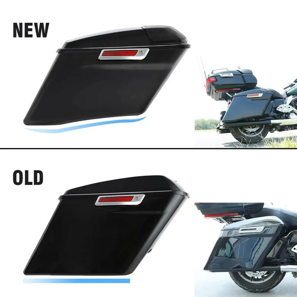 Motorcycle 4" Extended Saddlebags For Harley Touring CVO Road King Road Glide Electra Glide 2014-
