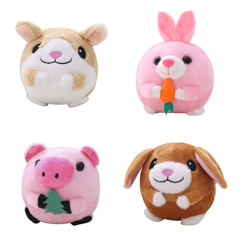 Jouets en peluche électrique pour enfants, boules qui rebondissent, bébé qui  chante, bat, noël, anniversaire, Hamster, danse, Cactus