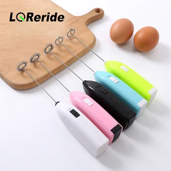 

LQRERIDE Stainless Steel Milk Frother Mini Electric Mixer For Coffee or Juice