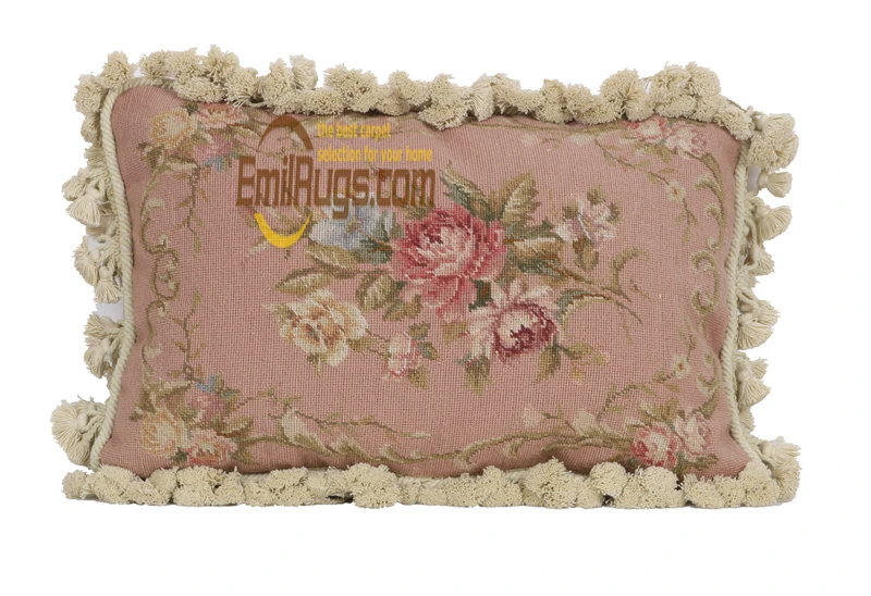 Игольная подушка крышка 40*40 nodic домашняя шерстяная вышивка розовый цветочный для стула спальни Винтаж pastoraltyle