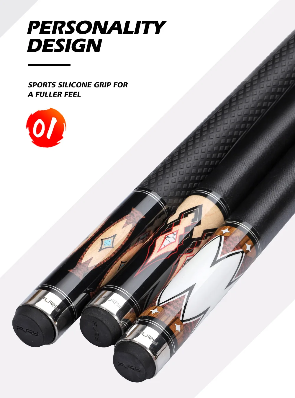 FURY DE Billiard Pool Cue Stick with Case 11.75mm/13mm Tip 147cm Billar Kit for Champion Professional Athlete with Case G