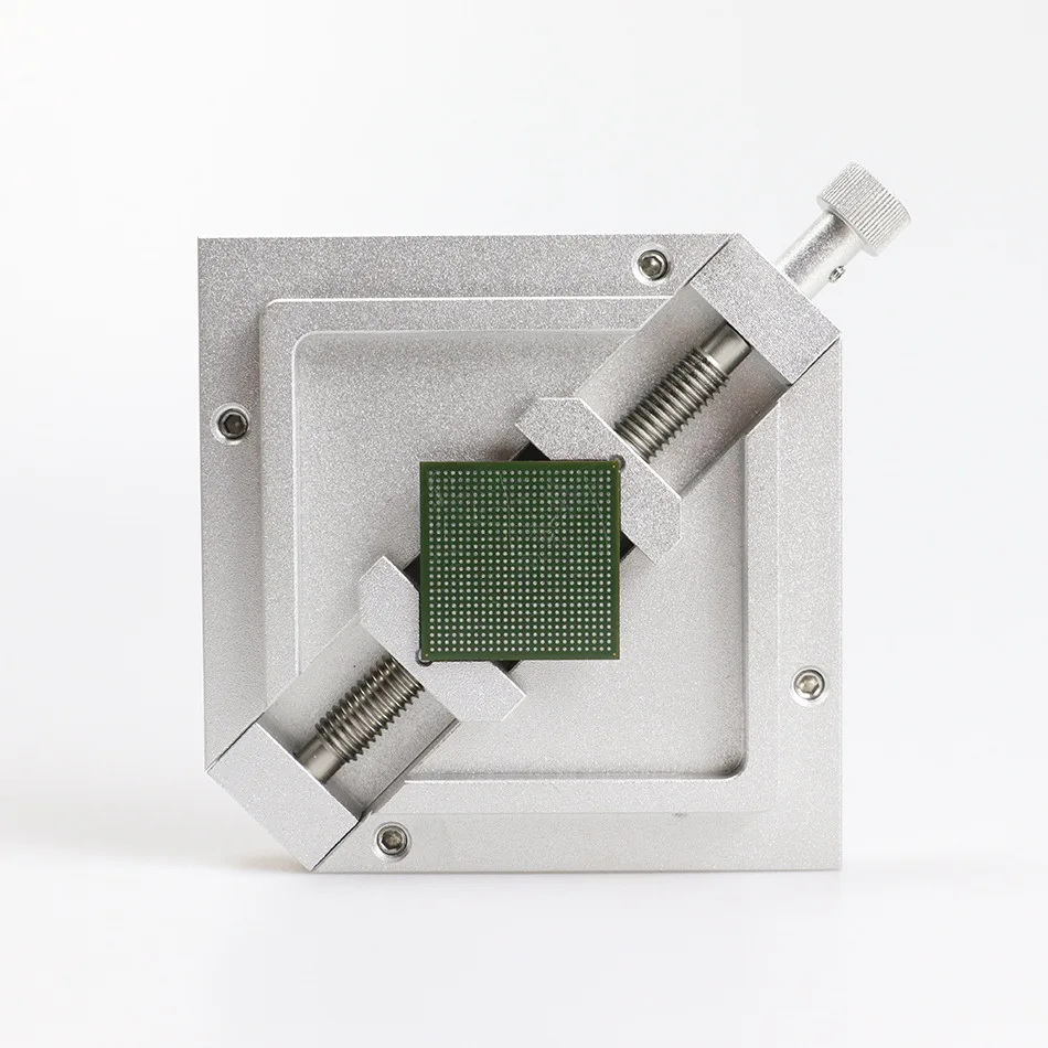 Reballing Stencils Soldering Station Soldering Tool Welding Tool 90x90mm Aluminium BGA Reballing Station Stencils Template Holder Fixture BGA PCB Chips Solder Ball Rework Repair Jig