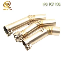 Слип-он соединитель среднего выхлопной трубы адаптеры среднего мотоцикла Соединительная труба Escape Moto для Suzuki GSXR750 GSXR 600 K6 K7 K8 система