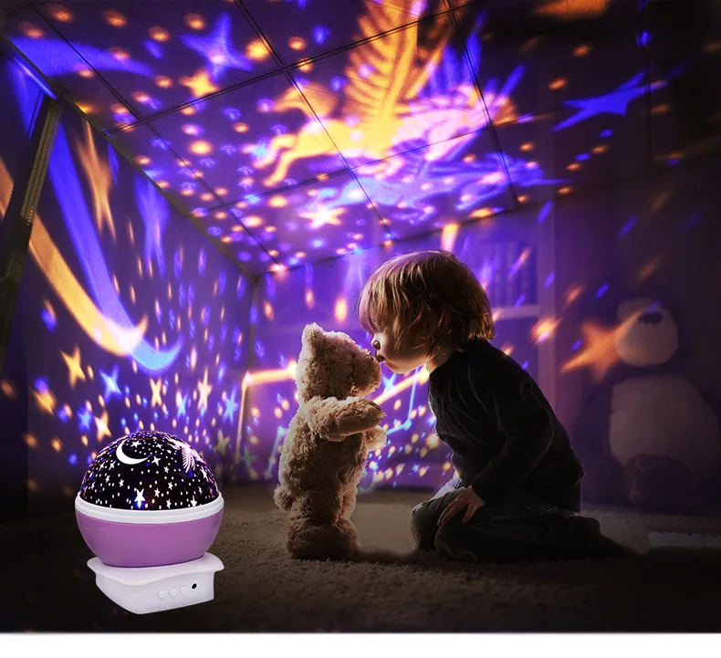 2019 LED starry night light projection lamp baby sleep children gift LED projection table lamp Kids - 4000064839311