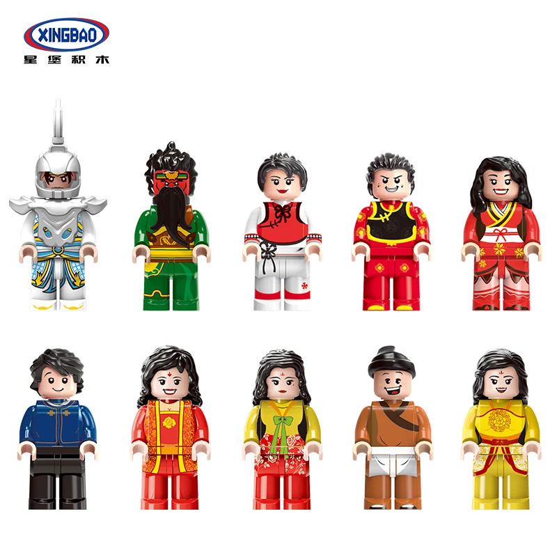 XINGBAO 01020, сборные кирпичи, китайский стиль, древнее здание, китайский театральный набор, строительные блоки, детские игрушки, подарки на день рождения