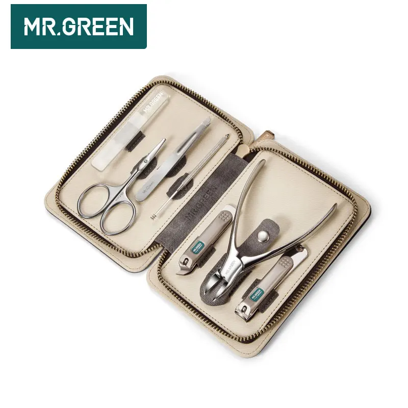 7 шт./компл. маникюрные ножницы MR.GREEN пинцет нож для ножей профессиональный