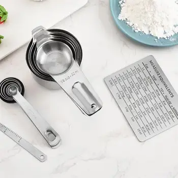 

15Pcs Stainless Steel Measuring Spoons Cups Set For Kitchen Measuring Cup Spoon With Scale Measuring Spoon Measuring Cup