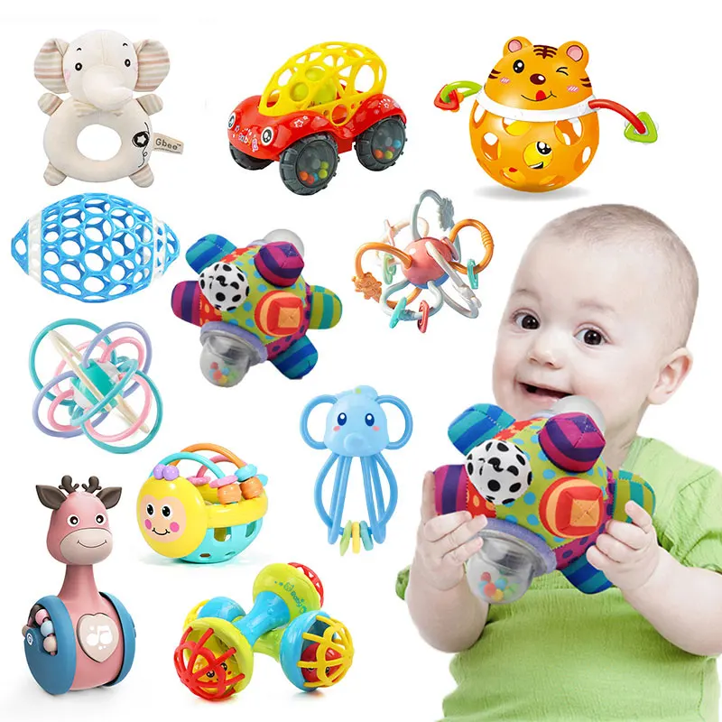 Baby Toys 0 12 Months Grasp Develop Rattle Safe Newborn Teething Toys Hand Bell Educational Rattle Teether Babies baby toys,baby rattle toys,ball rattle toy