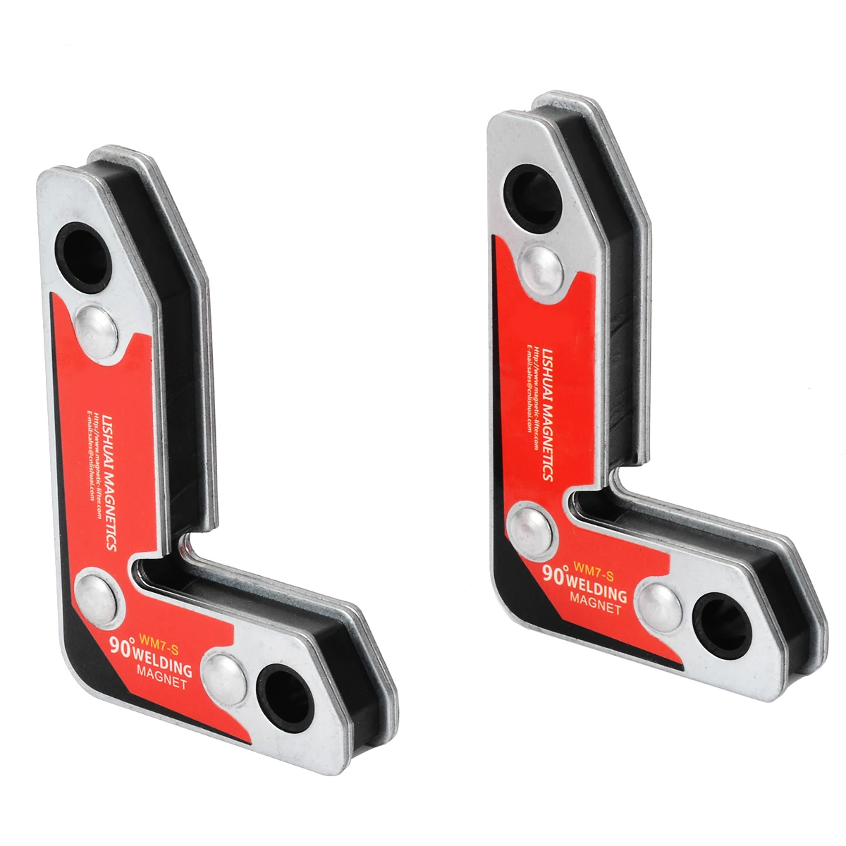 

2pcs/set WM7-S Welding Corner Magnet Magnetic Holder Internal And External Right Angle Fixator 30 60 90 Angles Magnetic Clamp