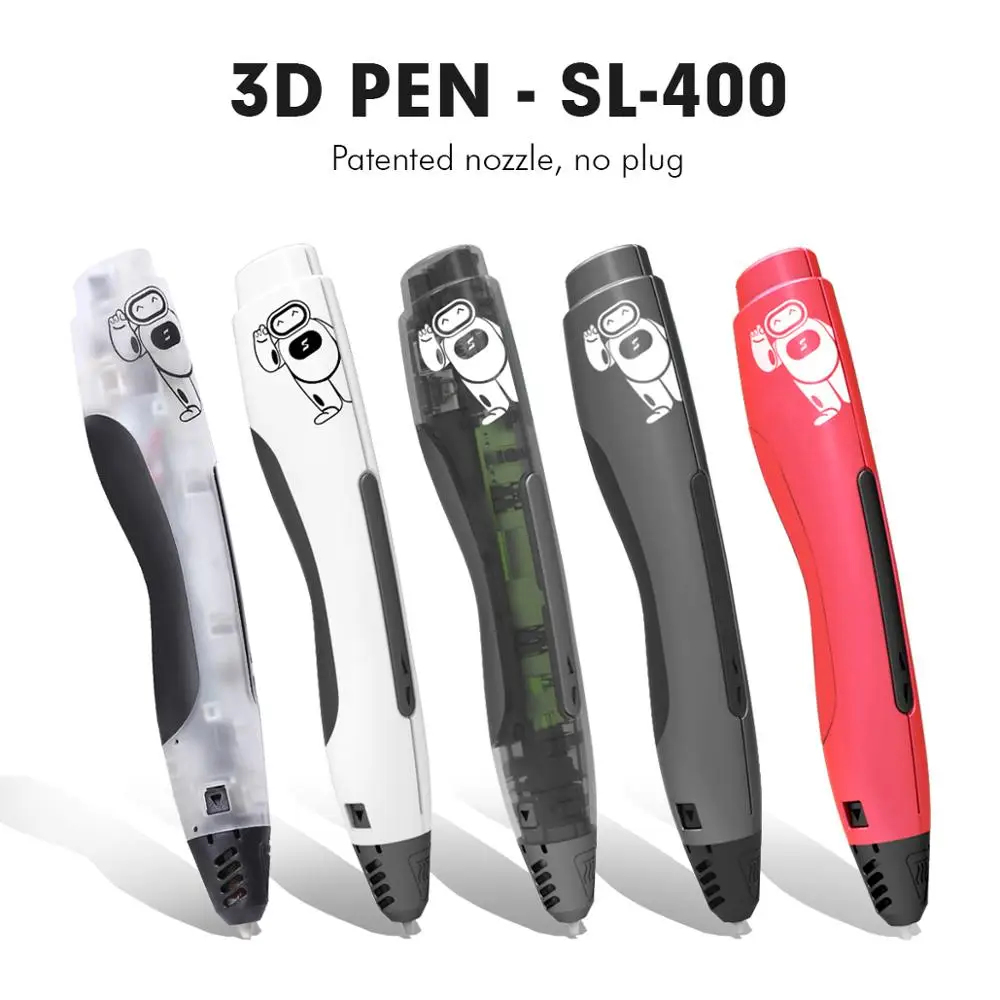 

3D Pen For Children Explore Creation SL-400 Newest Transparent 3D Printing With 100M PLA Filament Best Gift Set For Kids & Adult