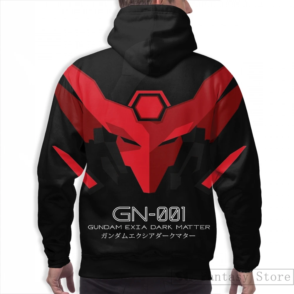 Мужские толстовки, свитшоты для женщин funny GUNDAM EXIA с принтом темной материи Повседневная Толстовка с капюшоном
