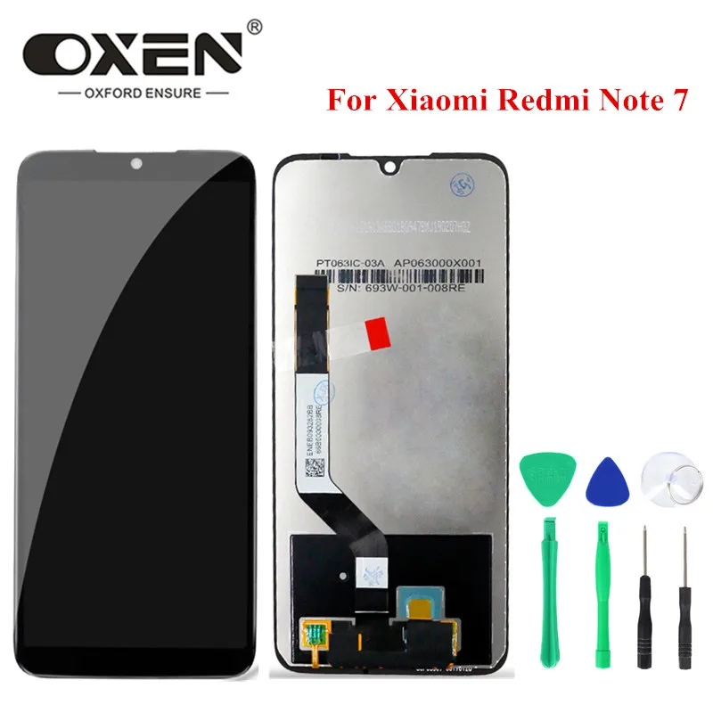 Ceny OXEN dla Xiaomi Redmi Note 7 wyświetlacz LCD montaż digitizera ekranu dotykowego Note7 wymiana części naprawa Pantalla + narzędzia