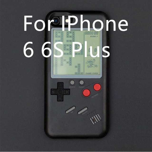 Black for 6 6S Plus Ретро Tetris Gameboy корпус для игрового контроллера чехол для iPhone X 8 7 6 6S Plus Мягкий ТПУ силиконовый чехол для мальчиков чехол Аксессуары - Цвет: Black for 6 6S Plus
